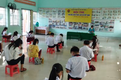 Liên đội trường TH Vĩnh Phong 1 tổ chức Hội thi tìm hiểu kiến thức lịch sử Việt Nam năm 2022